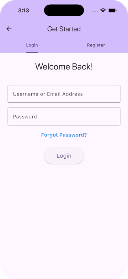 Gallery Image: Login Screen